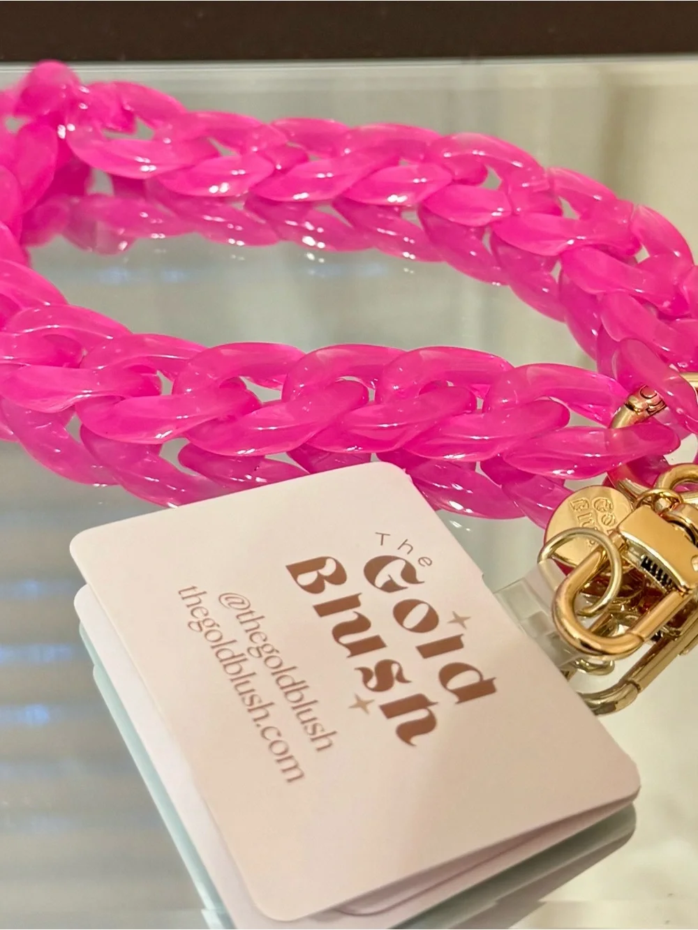 BNWT Gold Blush Hit  Pink Phone Chain